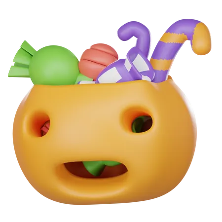 Halloween Pumpkin And Candy 3 D 3D Icon