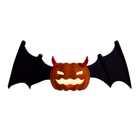 Pumpkin Bat  3D Icon