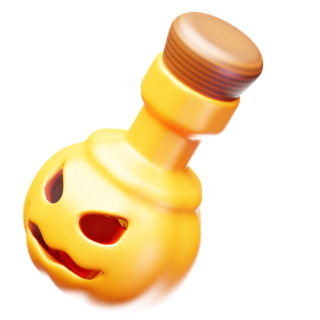 Pumpkin Bottle  3D Icon