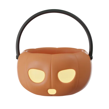 Pumpkin Bucket  3D Icon