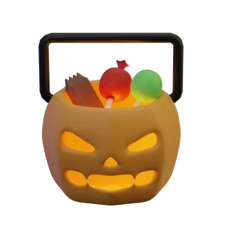 Pumpkin Candies 3 D Icon Halloween 3D Icon