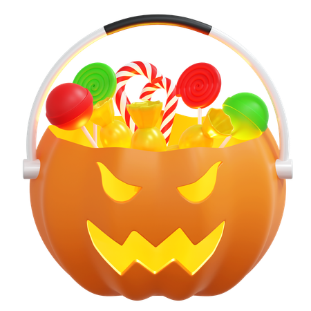 Pumpkin Candy Bag  3D Icon