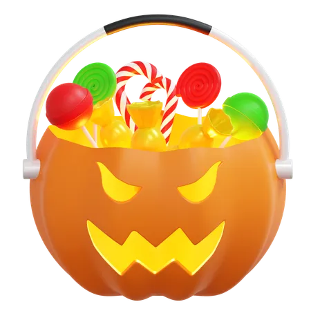 Pumpkin Candy Bag  3D Icon