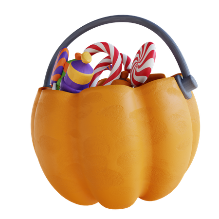 Pumpkin Candy Basket  3D Icon