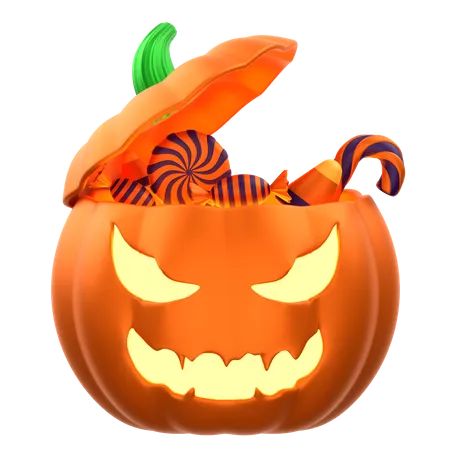 Pumpkin Candy Pot  3D Icon
