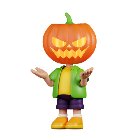 Pumpkin Confused  3D Illustration