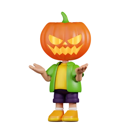 Pumpkin Confused  3D Illustration