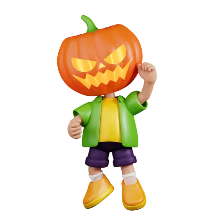 Pumpkin Congrats  3D Illustration