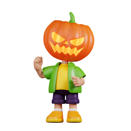 Pumpkin Congratulation  3D Illustration