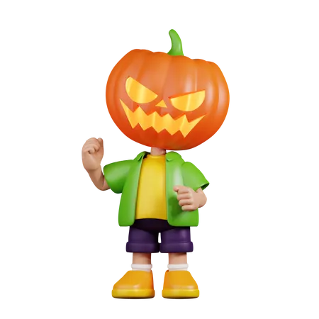 Pumpkin Congratulation  3D Illustration