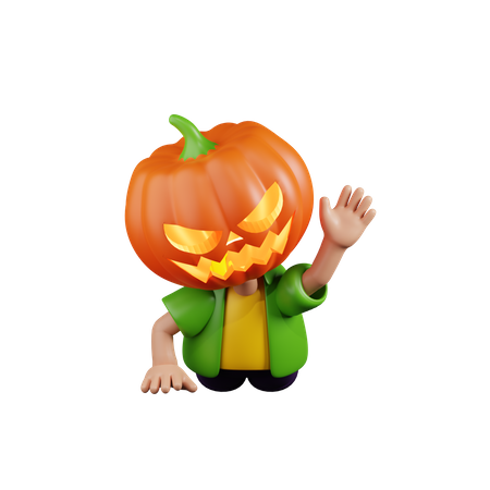 Pumpkin Crawling On The Ground  3D Icon