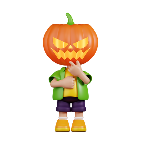 Pumpkin Curious  3D Icon