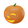 3d decoration pumpkin logo