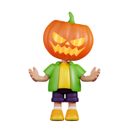 Pumpkin Doing The No Idea  3D Icon