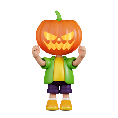 Pumpkin Excited  3D Icon