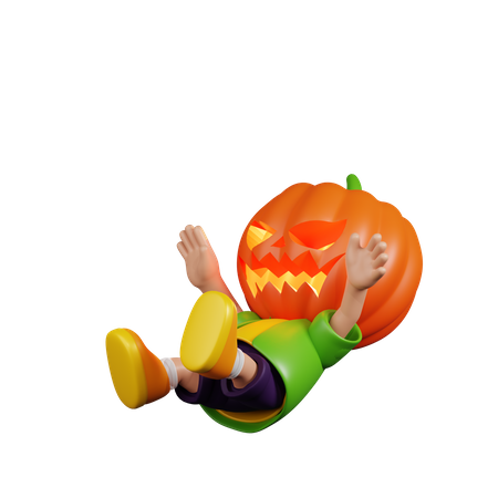 Pumpkin Falling  3D Icon