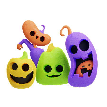 Pumpkin Friends  3D Icon