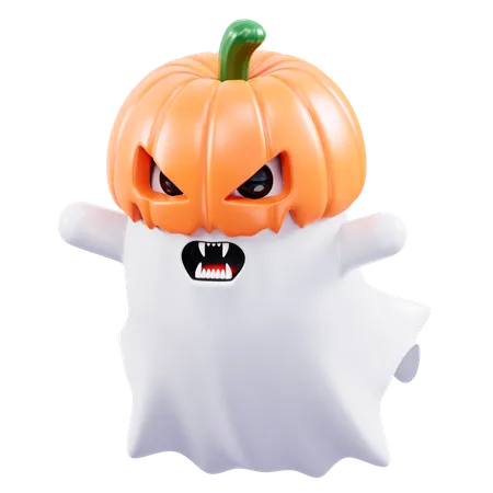 Pumpkin Ghost  3D Icon