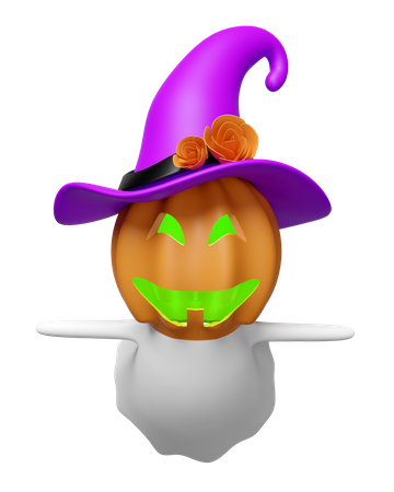 Pumpkin Ghost  3D Icon