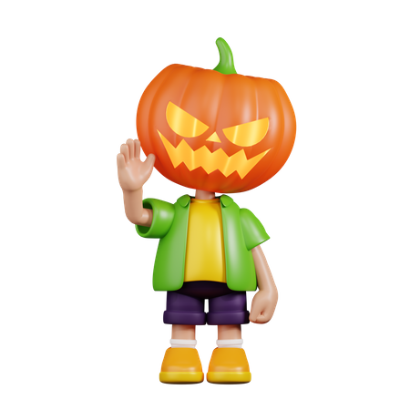 Pumpkin Greeting  3D Icon