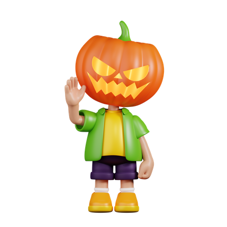 Pumpkin Greeting  3D Illustration
