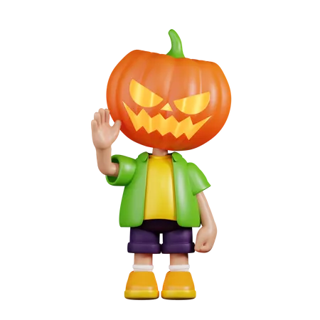 Pumpkin Greeting  3D Illustration