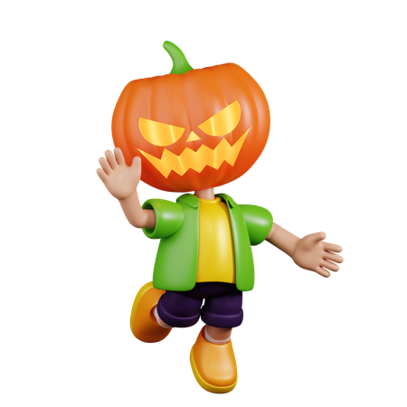 Pumpkin Happy  3D Illustration