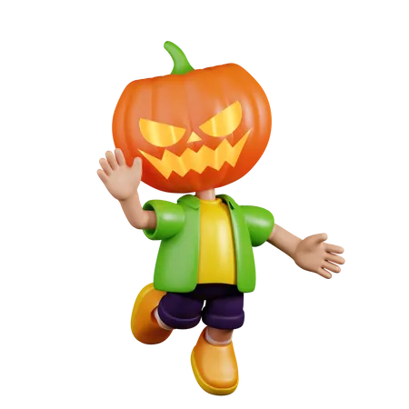 Pumpkin Happy  3D Illustration