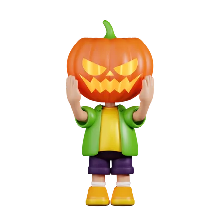 Pumpkin Has a Halloween  3D Illustration