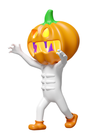 Pumpkin Head Man  3D Icon