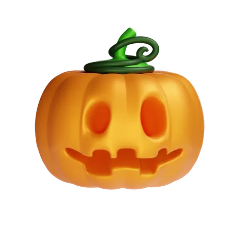 Pumpkin Lantern In Transparent Background 3 D Illustration 3D Icon