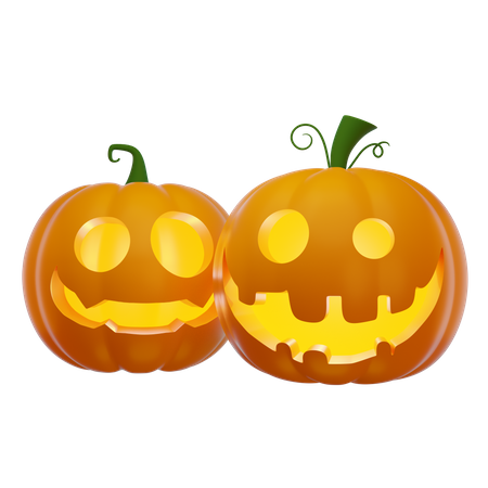 Pumpkin Lanterns  3D Illustration