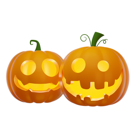 Pumpkin Lanterns 3D Illustration