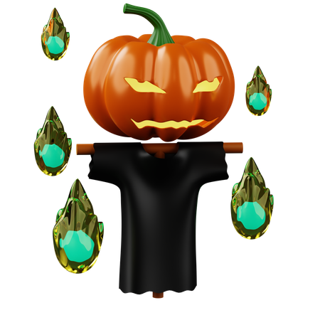 Pumpkin Man  3D Icon