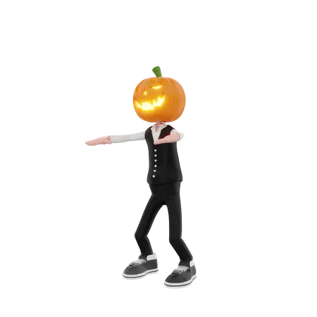 3 D Pumpkin Man Illustration 3D Illustration