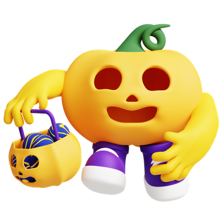 Pumpkin Monster  3D Icon