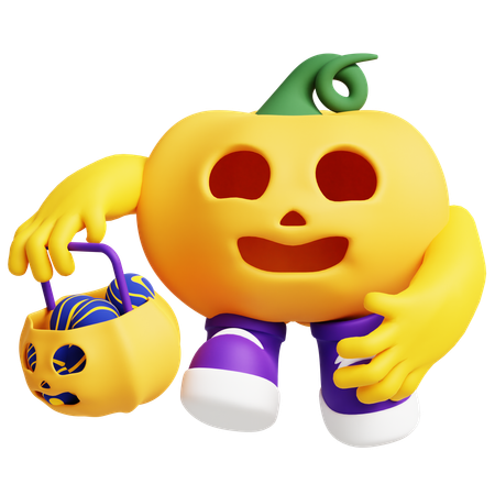 Pumpkin Monster  3D Icon