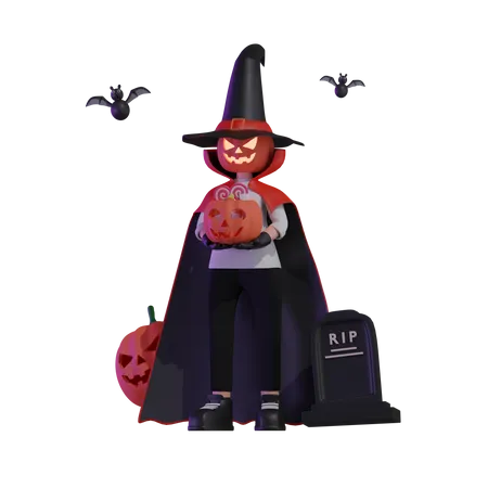 Pumpkin Monster  3D Icon