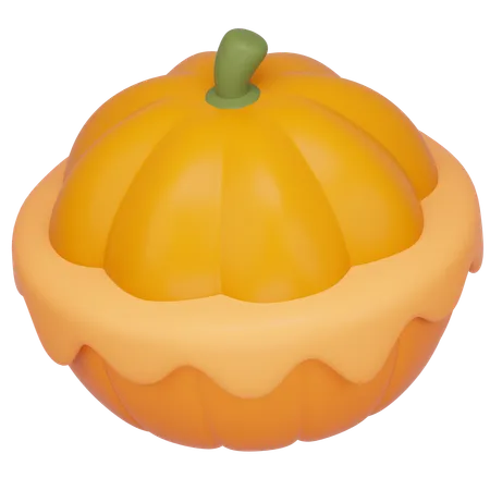 3 D Pumpkin Pie Icon 3D Icon
