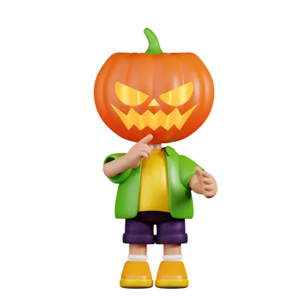 Pumpkin Quiet  3D Illustration