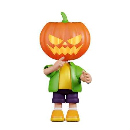 Pumpkin Quiet  3D Illustration