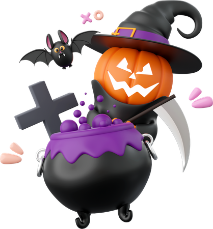 Pumpkin Reaper  3D Icon