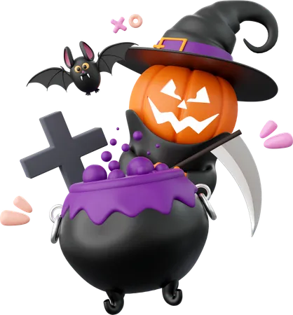 Pumpkin Reaper  3D Icon