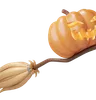 Pumpkin Riding Broom
