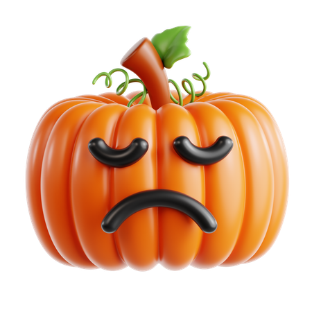 Pumpkin Sad  3D Icon