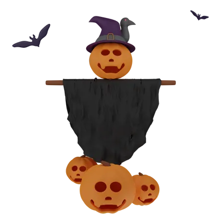 Pumpkin Scarecrow  3D Icon