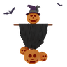 pumpkin scarecrow 3d illustration