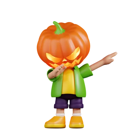 Pumpkin Showing DAB  3D Illustration