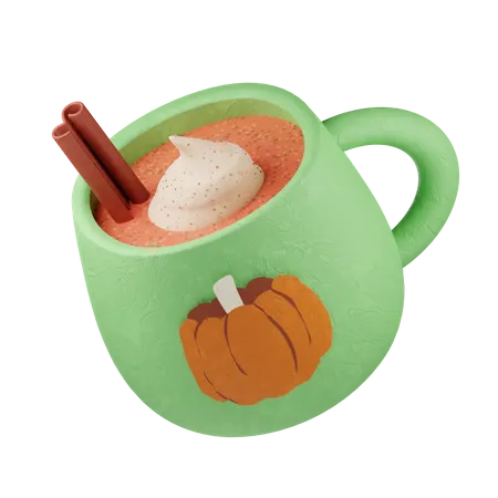Pumpkin Spice Latte Cup  3D Icon
