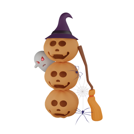 Pumpkin Stack  3D Icon